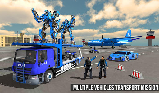 اسکرین شات بازی Robot Car Transform Game: Police Plane Transporter 2