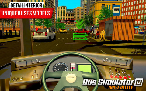 اسکرین شات برنامه City Bus Driving Coach Games 1