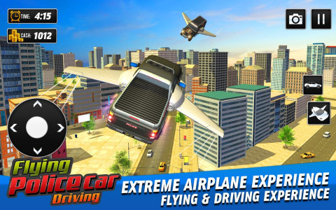 اسکرین شات برنامه Flying Police Car Driving Game 7