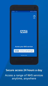 اسکرین شات برنامه NHS App 1