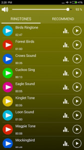 اسکرین شات برنامه Birds Sounds & Ringtones 2