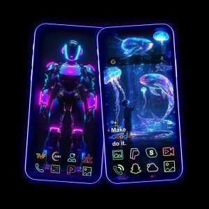 اسکرین شات 7 برنامه Neon Icon Pack