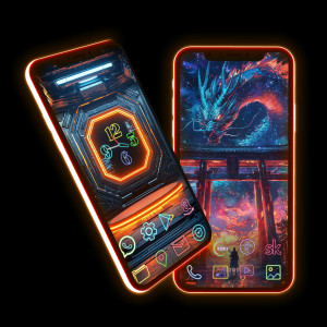 اسکرین شات 4 برنامه Neon Icon Pack