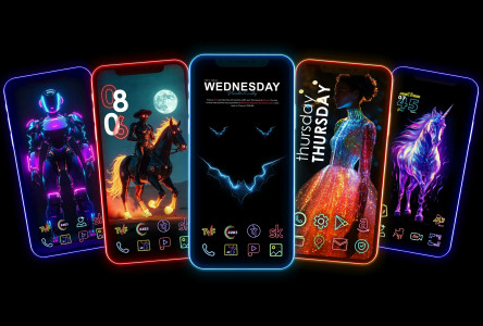 اسکرین شات 1 برنامه Neon Icon Pack