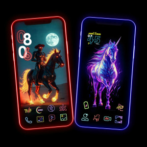 اسکرین شات 3 برنامه Neon Icon Pack