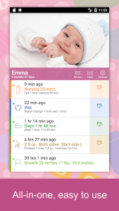 اسکرین شات برنامه Baby Tracker - Newborn Feeding, Diaper, Sleep Log 1