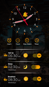 اسکرین شات برنامه Super Night Watch : Alarm Clock & Clock Wallpapers 1