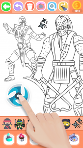 اسکرین شات 6 بازی Boys Ninja Coloring & Memory