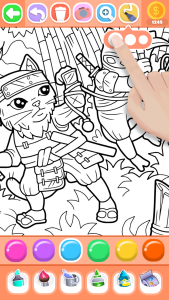 اسکرین شات 4 بازی Boys Ninja Coloring & Memory