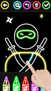 اسکرین شات 7 بازی Boys Ninja Coloring & Memory