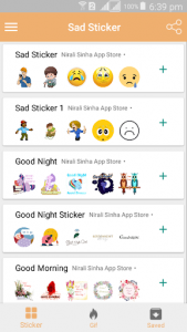 اسکرین شات برنامه Sad Sticker Pack - WAStickerApps 1