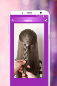 اسکرین شات برنامه Hairstyles Step by Step Videos 5