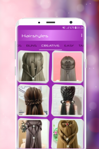 اسکرین شات برنامه Hairstyles Step by Step Videos 2