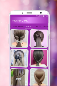اسکرین شات برنامه Hairstyles Step by Step Videos 3