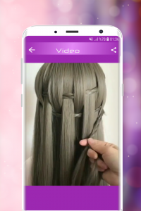 اسکرین شات برنامه Hairstyles Step by Step Videos 6
