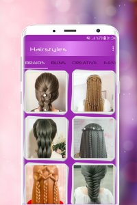 اسکرین شات برنامه Hairstyles Step by Step Videos 1