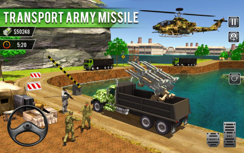 اسکرین شات برنامه US Army Truck Driver Sim 3D 4