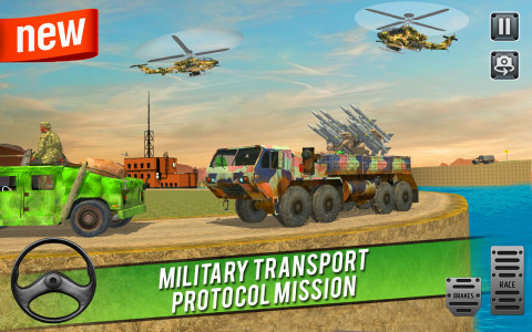 اسکرین شات برنامه US Army Truck Driver Sim 3D 2