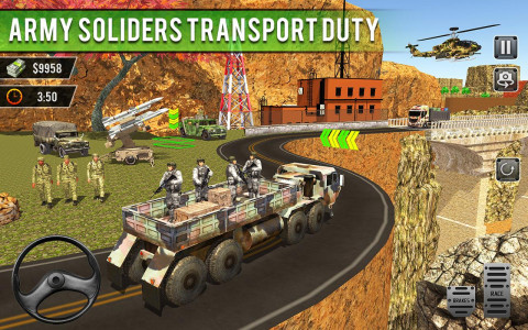 اسکرین شات برنامه US Army Truck Driver Sim 3D 7