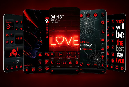 اسکرین شات 3 برنامه Red Icon Pack