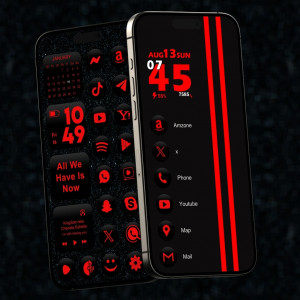 اسکرین شات 5 برنامه Red Icon Pack