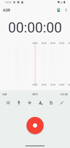 اسکرین شات 1 برنامه ASR Voice Recorder