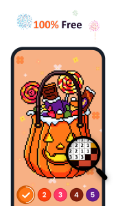 اسکرین شات 2 برنامه No.Pix Color by Number & Pixel