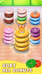 اسکرین شات بازی Hoop Stack - Donut Color Sort 4