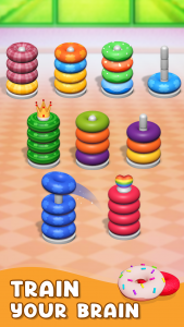 اسکرین شات بازی Hoop Stack - Donut Color Sort 2