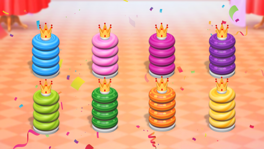 اسکرین شات بازی Hoop Stack - Donut Color Sort 8