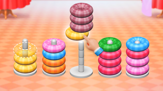 اسکرین شات بازی Hoop Stack - Donut Color Sort 6