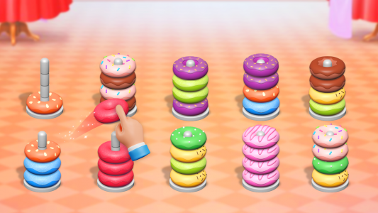 اسکرین شات بازی Hoop Stack - Donut Color Sort 7