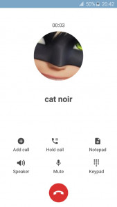 اسکرین شات برنامه cat noir fake call 1