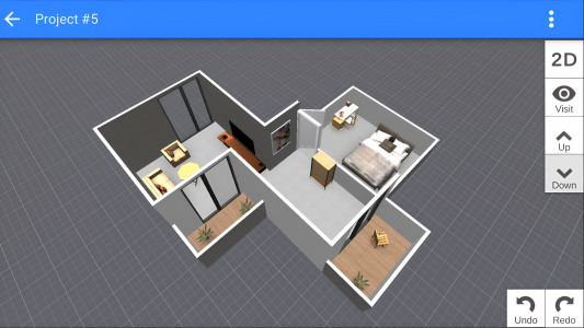 اسکرین شات برنامه Home Designer 3D: Room Plan 2