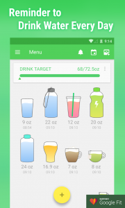 اسکرین شات 1 برنامه Water Drink Reminder
