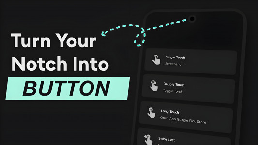 اسکرین شات 2 برنامه Touch The Notch - Action Notch
