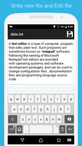 اسکرین شات برنامه Text Editor Plus 2