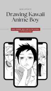 اسکرین شات برنامه Drawing Kawaii Anime Boy Ideas 5