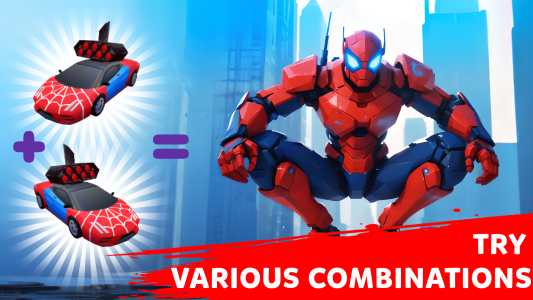 اسکرین شات 2 بازی Robot Merge Master: Car Games