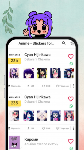 اسکرین شات برنامه Anime Whatsapp stickers 4