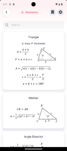 اسکرین شات برنامه Maths Formulas Lite 2