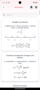 اسکرین شات برنامه Physics Formulas Lite 2