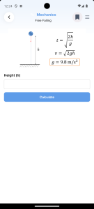 اسکرین شات 5 برنامه Physics Formulas Lite