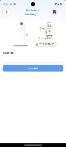 اسکرین شات برنامه Physics Formulas Lite 5