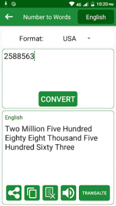 اسکرین شات برنامه Numbers to Words Converter - Write Amount in Words 2
