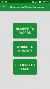 اسکرین شات برنامه Numbers to Words Converter - Write Amount in Words 1