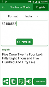 اسکرین شات برنامه Numbers to Words Converter - Write Amount in Words 5