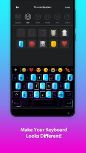 اسکرین شات برنامه LED NEON Keyboard - Colorful, lighting, RGB, emoji 5