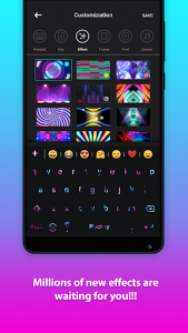 اسکرین شات برنامه LED NEON Keyboard - Colorful, lighting, RGB, emoji 6