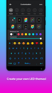 اسکرین شات برنامه LED NEON Keyboard - Colorful, lighting, RGB, emoji 4